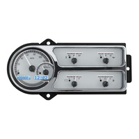 Dakota Digital Gauge Kit 1948-50 For Ford Truck Analog Silver Background Alloy Style Face White Display VHX-48F-PU-S-W