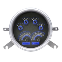 Dakota Digital Gauge Kit 1949- 50 For Chevrolet Analog Carbon Fiber Background Alloy Style Face Blue Display VHX-49C-C-B