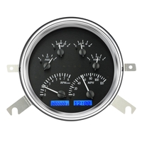 Dakota Digital Gauge Kit 1949- 50 For Chevrolet Analog Black Background Alloy Style Face Blue Display VHX-49C-K-B