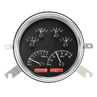 Dakota Digital Gauge Kit 1949- 50 For Chevrolet Analog Black Background Alloy Style Face Red Display VHX-49C-K-R