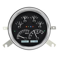 Dakota Digital Gauge Kit 1949- 50 For Chevrolet Analog Black Background Alloy Style Face White Display VHX-49C-K-W