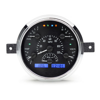 Dakota Digital Gauge Kit 1949- 50 For Ford Analog Black Background Alloy Style Face Blue Display VHX-49F-K-B