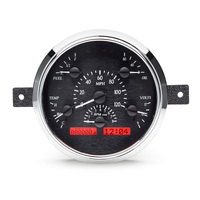 Dakota Digital Gauge Kit 1949- 50 For Ford Analog Black Background Alloy Style Face Red Display VHX-49F-K-R