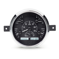 Dakota Digital Gauge Kit 1949- 50 For Ford Analog Black Background Alloy Style Face White Display VHX-49F-K-W