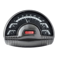 Dakota Digital Gauge Kit 1949- 50 Oldsmobile Analog Black Background Alloy Style Face Red Display VHX-49O-K-R