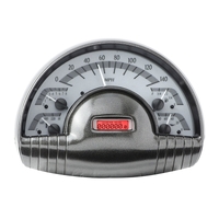 Dakota Digital Gauge Kit 1949- 50 Oldsmobile Analog Silver Background Alloy Style Face Red Display VHX-49O-S-R