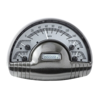 Dakota Digital Gauge Kit 1949- 50 Oldsmobile Analog Silver Background Alloy Style Face White Display VHX-49O-S-W