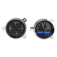 Dakota Digital Gauge Kit 1951- 52 For Chevrolet Analog Black Background Alloy Style Face Blue Display VHX-51C-K-B