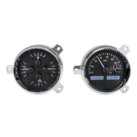 Dakota Digital Gauge Kit 1951- 52 For Chevrolet Analog Black Background Alloy Style Face White Display VHX-51C-K-W