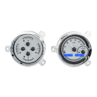 Dakota Digital Gauge Kit 1951- 52 For Chevrolet Analog Silver Background Alloy Style Face Blue Display VHX-51C-S-B