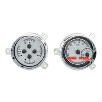 Dakota Digital Gauge Kit 1951- 52 For Chevrolet Analog Silver Background Alloy Style Face Red Display VHX-51C-S-R