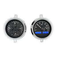 Dakota Digital Gauge Kit 1951- 52 For Ford Pickup Analog Black Background Alloy Style Face Blue Display VHX-51F-PU-K-B