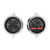 Dakota Digital Gauge Kit 1951- 52 For Ford Pickup Analog Black Background Alloy Style Face Red Display VHX-51F-PU-K-R