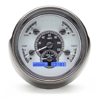 Dakota Digital Gauge Kit 1951 For Ford Analog Silver Background Alloy Style Face Blue Display VHX-51F-S-B