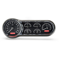 Dakota Digital Gauge Kit 1953- 54 For Chevrolet Analog Black Background Alloy Style Face Red Display VHX-53C-K-R