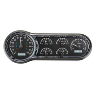 Dakota Digital Gauge Kit 1953- 54 For Chevrolet Analog Black Background Alloy Style Face White Display VHX-53C-K-W