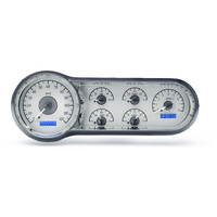 Dakota Digital Gauge Kit 1953- 54 For Chevrolet Analog Silver Background Alloy Style Face Blue Display VHX-53C-S-B