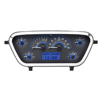 Dakota Digital Gauge Kit 1953- 55 For Ford Pickup Analog Carbon Fiber Background Alloy Style Face Blue Display VHX-53F-PU-C-B