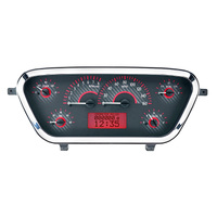 Dakota Digital Gauge Kit 1953- 55 For Ford Pickup Analog Carbon Fiber Background Alloy Style Face Red Display VHX-53F-PU-C-R