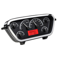 Dakota Digital Gauge Kit 1953- 55 For Ford Pickup Analog Black Background Alloy Style Face Red Display VHX-53F-PU-K-R