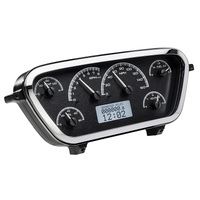 Dakota Digital Gauge Kit 1953- 55 For Ford Pickup Analog Black Background Alloy Style Face White Display VHX-53F-PU-K-W