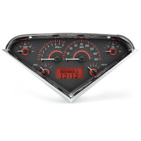 Dakota Digital Gauge Kit 1955- 59 For Chevrolet Pickup Analog Carbon Fiber Background Alloy Style Face Red Display VHX-55C-PU-C-R