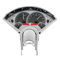 Dakota Digital Gauge Kit 1955- 56 For Chevrolet Analog Silver Background Alloy Style Face Red Display VHX-55C-S-R