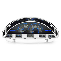 Dakota Digital Gauge Kit 1962 For Ford Pickup Analog Carbon Fiber Background Alloy Style Face Blue Display VHX-56F-PU-C-B