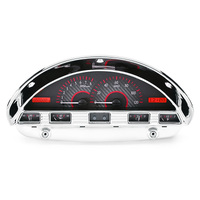 Dakota Digital Gauge Kit 1963 For Ford Pickup Analog Carbon Fiber Background Alloy Style Face Red Display VHX-56F-PU-C-R