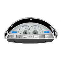 Dakota Digital Gauge Kit 1959 For Ford Pickup Analog Silver Background Alloy Style Face Blue Display VHX-56F-PU-S-B