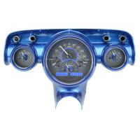 Dakota Digital Gauge Kit 1963 For Chevrolet Analog Carbon Fiber Background Alloy Style Face Blue Display VHX-57C-C-B