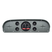 Dakota Digital Gauge Kit 1957- 60 For Ford Pickup & 1961- 67 Econoline Van Analog Black Background Alloy Style Face Red Display VHX-57F-PU-K-R