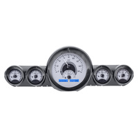 Dakota Digital Gauge Kit 1959- 60 For Chevrolet For Impala/ El Camino Analog Silver Background Alloy Style Face Blue Display VHX-59C-IMP-S-B