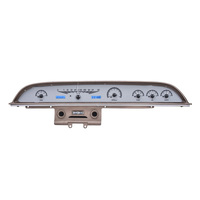 Dakota Digital Gauge Kit 1962 For Ford Galaxie Analog Silver Background Alloy Style Face Blue Display VHX-62F-GAL-S-B