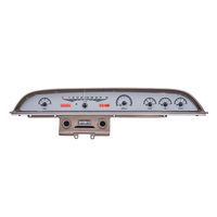 Dakota Digital Gauge Kit 1962 For Ford Galaxie Analog Silver Background Alloy Style Face Red Display VHX-62F-GAL-S-R