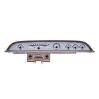 Dakota Digital Gauge Kit 1962 For Ford Galaxie Analog Silver Background Alloy Style Face White Display VHX-62F-GAL-S-W