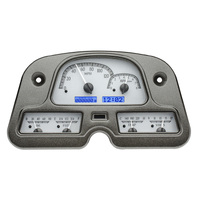 Dakota Digital Gauge Kit 1962- 84 For Toyota FJ43 Analog Silver Background Alloy Style Face Blue Display VHX-62T-FJ-S-B