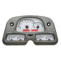 Dakota Digital Gauge Kit 1962- 84 For Toyota FJ44 Analog Silver Background Alloy Style Face Red Display VHX-62T-FJ-S-R