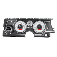 Dakota Digital Gauge Kit 1963- 65 For Buick Riviera Analog Silver Background Alloy Style Face Red Display VHX-63B-RIV-S-R