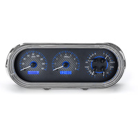 Dakota Digital Gauge Kit 1963- 65 For Chevrolet For Nova Analog Carbon Fiber Background Alloy Style Face Blue Display VHX-63C-NOV-C-B