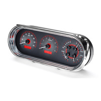 Dakota Digital Gauge Kit 1963- 65 For Chevrolet For Nova Analog Carbon Fiber Background Alloy Style Face Red Display VHX-63C-NOV-C-R