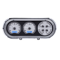 Dakota Digital Gauge Kit 1963- 65 For Chevrolet For Nova Analog Silver Background Alloy Style Face Blue Display VHX-63C-NOV-S-B