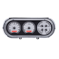 Dakota Digital Gauge Kit 1963- 65 For Chevrolet For Nova Analog Silver Background Alloy Style Face Red Display VHX-63C-NOV-S-R