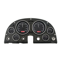 Dakota Digital Gauge Kit 1963- 67 For Chevrolet Corvette Analog Carbon Fiber Background Alloy Style Face Red Display VHX-63C-VET-C-R