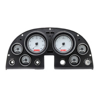 Dakota Digital Gauge Kit 1963- 67 For Chevrolet Corvette Analog Silver Background Alloy Style Face Red Display VHX-63C-VET-S-R