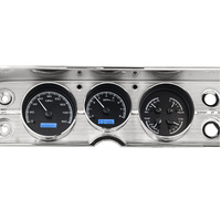 Dakota Digital Gauge Kit 1964- 65 For Chevrolet For Chevelle/ El Camino Analog Black Background Alloy Style Face Blue Display VHX-64C-CVL-K-B