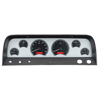 Dakota Digital Gauge Kit 1964- 66 For Chevrolet Pickup Analog Silver Background Alloy Style Face Red Display VHX-64C-PU-S-R