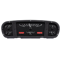 Dakota Digital Gauge Analong 1965-66 For Ford Custom Cab Truck VHX System Black Alloy Style Face Red Display Each VHX-65F-PU-K-R