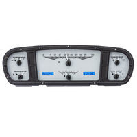 Dakota Digital Gauge Analong 1965-66 For Ford Custom Cab Truck VHX System Silver Alloy Style Face Blue Display Each VHX-65F-PU-S-B