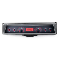 Dakota Digital Gauge Kit 1966- 67 For Chevrolet For Nova Analog Carbon Fiber Background Alloy Style Face Red Display VHX-66C-NOV-C-R